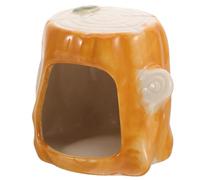 Artibetter Maison Orange pour Hamster et Cochon d'Inde en Céramique Nid de Refroidissement Offrant Un Espace Privé Confortable pour Améliorer la Qualité du Sommeil Toute L'année