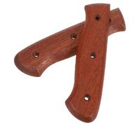 Artibetter Manche de Couteau en Bois Rouge avec Trous, Poignée Ergonomique Antidérapante pour Couteau Cuisine, Accessoire de Remplacement avec 4 Paires de Rivets, pour Ustensiles Cuisine