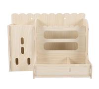 ARTIBETTER Mangeoire Bois Multifonctionnelle pour Lapins et Cochons Distributeur sans Éclats Compatible Cage et Sol Accessoire Alimentaire Sécurisé pour Petits Animaux