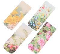 Artibetter Marque-pages Magnétiques 4pcs pour Étudiants, Clips de Lecture en Papier Aimant Souple, Solide et Résistants la Décoloration, pour L'école Activités en Extérieur