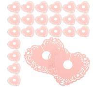 Artibetter Marque-verres papier forme cœur rose 50 pièces, surface écrivable, parfait pour décoration de mariage, banquet et bar