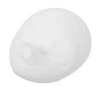 Artibetter Masque de Renard Blanc en Pvc à Peindre DIY pour Cosplay et Performances, Confortable à Porter, Masque de Bal Masqué pour Loisirs Créatifs
