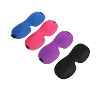 Artibetter Masque de Sommeil 3d Yeux Adulte, Léger et Respirant en Polyester et Écume, Pack de 4 Pièces, pour Camping et Voyage
