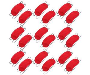 Artibetter Masque de Sommeil en Polyester Rouge pour Hommes et Femmes, Pack de 24 Pièces, Design Classique, Occultation Totale, pour Voyage et Usage Personnel