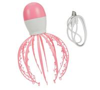 ARTIBETTER Masseur de Cuir Chevelu de Pieuvre Rose en Abs, Petit Design Portable pour Relaxation du Cuir Chevelu et Détente Musculaire