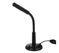Artibetter Microphone USB pour Ordinateur de Bureau avec Base Stable Micro Réglable Noir Mini Microphone pour Chat Vocal Streaming et Enregistrement Accessoire Audio PC Polyvalent
