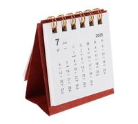 ARTIBETTER Mini Calendrier Portable Rouge Outil de Planification Design Élégant pour Maison et Calendrier Mural de Table