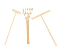 Artibetter Mini Ensemble de 3 Outils de Râteau de Jardin Zen en Plastique Petits Râteaux de Table à Sable 4 Dents 5 Griffes Incurvées et Pousse Sable pour Bac à Décoratif et