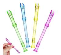 ARTIBETTER Mini Flûte à Bec 6 Trous : 4 Flûtes Transparentes - Instrument à Vent pour Débutants Et Enfants - Couleurs Assorties pour Orchestre D'harmonie