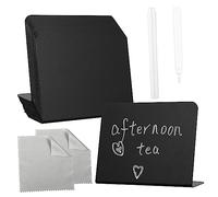 ARTIBETTER Mini Tableau Noir avec Marqueurs et Chiffon de Nettoyage Ardoises Multifonctionnelles pour Menus Étiquettes de Nourriture et Décorations de Table