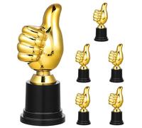 Artibetter Mini Trophées Décoration Stable et Multifonctionnelle en Plastique Or Lot de 6 pour Garçon et Filles pour Événements Sportifs et Fêtes Réutilisable