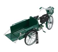 Artibetter Modèle de Tricycle Miniature Rétro Vert en Alliage Métallique, Statuette Décorative Vintage, Ornement Maison Bureau, Décoration Intérieure Nostalgique Compacte