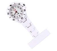 Artibetter Montre D'infirmière Suspendue en Métal Blanc Grand Cadran, Fonction à Pile, pour Surveillance Hospitalière et Étudiants en Soins