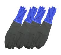 Artibetter Moufles de Nettoyage Longs en Caoutchouc Imperméables Doublure Confortable, Protection Avant-bras Cuisine et Travaux Ménagers, Lot de 2 Paires Réutilisables