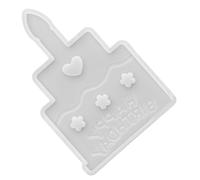 Artibetter Moule à Gâteau en Plâtre, Moule à Décoration de Gâteau en Époxy en Silicone Blanc, Réutilisable, Résistant la Chaleur, pour Cire de Bougie et Savonnette, Fêtes et Moulage