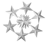 Artibetter Moule en Étoile à Cinq Branches 3D en Fer Argenté Robuste Finition Artisanale Fine, Lot de 10 Pièces pour Estampage Décoratif et Projets Artistiques