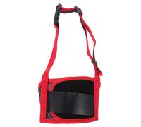 Artibetter Muselière en Nylon pour Chien Rouge, Réglable et Portable, Protège-Gueule Anti-aboiement pour Petits Chiens, pour Promenade et Dressage