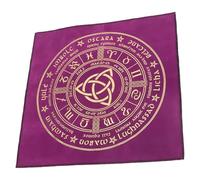 Artibetter Nappe de Bureau en Tissu Pourpre Forme Cartes Tarot, Accessoire Ésotérique de Divination, Lavable et Facile à Transporter, pour Décoration Intérieure Mystique