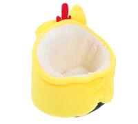 Artibetter Nid de Coton pour Hamster Chaud et Coupe-Vent en Peluche Jaune | Maison Cosy pour Petits Animaux, Protège du Froid, Facile à Transporter, Style Mode pour Souris et Hérisson