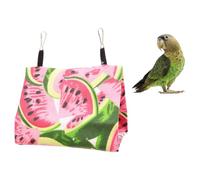 Artibetter Nid D'oiseau en Toile pour Perroquet Motif Pastèque, Hamac Chaud et Confortable, Lavable, Décoration Intérieure de Votre Habitat