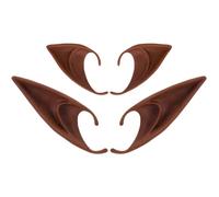 Artibetter Oreille Elf Fausses Oreilles Cosplay de Fée, 2 Paires Latex Café | Accessoires Oreilles D'halloween, Déguisement Elfe pour Noël, Facile à Porter, Réutilisable et Lavable