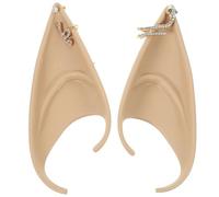 ARTIBETTER Oreilles Elfe en Latex Beige Réutilisables pour Cosplay et Halloween, Accessoires de Déguisement Féeriques Changement de Couleur Grâce Maquillage