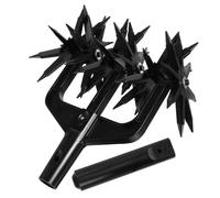 Artibetter Outil de Jardinage Rotatif Manuel Noir en Abs, Cultivateur Polyvalent pour Retourner Rapidement la Terre, pour Pelouses et Champs Agricoles