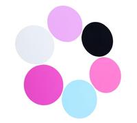 ARTIBETTER Palette Cosmétique en Silicone 6 Pièces, Plaque de Mélange pour Nail Art Surface Lisse, Outil Manucure Portable Adapté pour Salon et Maquillage Professionnel Couleur Aléatoire
