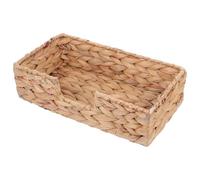 ARTIBETTER Panier Tressé Carré Jacinthe Eau Rangement Multifonction pour Bureau et Maison Panier Décoratif Naturel avec Base Stable pour Mouchoirs et Petits Objets Style Champêtre