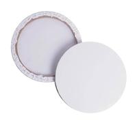 Artibetter Panneau De Toile 2 Pcs 30 Cm étiré Toile en Bois Rond Peinture Toile Coton étiré Toile Conseils pour Dessin Peinture (Blanc) Panneaux De Panneau Dart