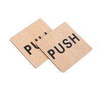 Artibetter Panneau en Bois 2pcs pour Porte à Pousser et Tirer, Design Simple, Facile à Utiliser, Haute Visibilité, pour Restaurants et Boutiques