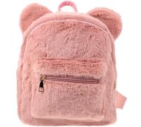 Artibetter Paquet à Dos Décontracté en Peluche Rose Oreilles D'ours, Taille Moyenne, Bandoulière Double, pour Fille, Usage Quotidien, Voyages et Sorties Hivernales