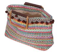 Artibetter Paquet à Main Tissé en Paille Léger et Grosse Capacité Polyester, Paquet Cabas Moderne Sorties Décontractées des Garçon et Filles