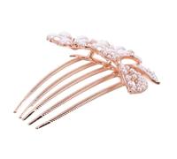 ARTIBETTER Peigne à Cheveux pour Mariée en Alliage Orné de Perles, Accessoire de Coiffure Floral Décoratif pour Femmes, Ornement Élégant pour Mariage et Cérémonies, Peigne Latéral Délicat