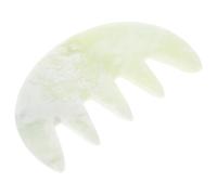 Artibetter Peigne de Massage Relaxant à Large Dent en Jade Naturel Outil Multifonction Gua Sha Design Ergonomique pour Cuir Chevelu Doux pour Visage et Cheveux pour Hommes et Femmes
