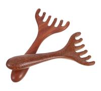 Artibetter Peigne Gua Sha Outil Sûr et Confortable 2pcs en Bois pour Massage du Cuir Chevelu Offrant une Expérience Complète de Relaxation et Stimulation Capillaire