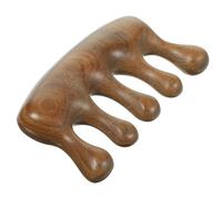 ARTIBETTER Peigne Massage du Cuir Chevelu en Bois de Santal Vert, Peigne Démêlant à Dents Larges pour Cheveux Épais et Bouclés, Convient aux Femmes et Hommes, Outil de Coiffage pour Usage