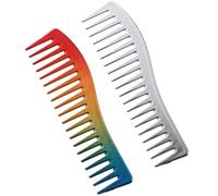 Artibetter Peignes Incurvés Peigne Démêlant Professionnel pour Barbe et Moustache Ensemble de 2 en Abs Cuir Chevelu, pour Coloration et Usage