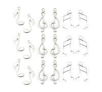 Artibetter Pendentif DIY en Zinc Ensemble de 90 Pendentifs Notes Argenté pour Femmes Accessoires de Bricolage Fête Décoration de Bijoux