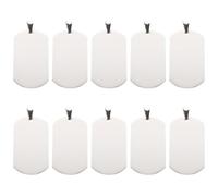 Artibetter Pendentifs Militaires Lot de 10 en Acier Titane Argenté Utilisables Collier ou Porte-clés Créatifs et Simples pour Homme pour Paquet à Dos