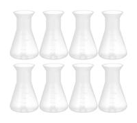 ARTIBETTER Petites Bouteilles 50ml Col Étroit et Expérience Scientifique pour Ensemble de 8 Flacons Coniques en Pp Mesure Précise en Laboratoire