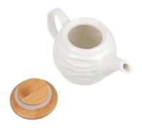 ARTIBETTER Pichet à Sauce en Céramique Couvercle en Bambou Pot à Condiment Liquide pour Huile Vinaigre et Sauce Soja Ustensile Cuisine Pratique pour Restaurant