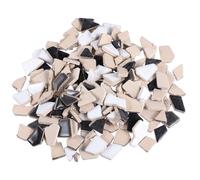 Artibetter Pierres Émaillées Irrégulières 200 G pour Mosaïque DIY, Assortiment Noir Blanc Gris, Carreaux de Céramique pour Loisirs Créatifs, Tesselles Petites pour Décoration Artistique