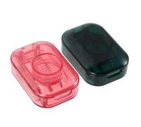 Artibetter Pilulier Sécurisé Coupe-comprimés Portable pour et Animaux, 2pcs en Plastique avec Broyeur Intégré Voyages et