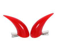 ARTIBETTER Pinces à Cheveux Cornes de Diable en Résine Rouge pour Halloween, Design Créatif Confortable, Accessoires pour Cosplay et Événements Festifs