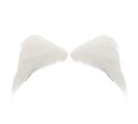 Artibetter Pinces à Cheveux Oreilles de Chat Confortables et Douces Accessoires Adorables en Flanelle Blanche pour Cosplay et Séances Photo pour Filles
