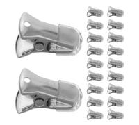 ARTIBETTER Pinces Crocodile Métalliques Plates Argentées 50 Pcs Antidérapantes pour Loisirs Créatifs Porte-Badge Vêtements et Étiquettes Nominatives Accessoire Polyvalent pour Bureau et