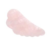 Artibetter Planche à Gratter en Cristal Naturel Gua Sha pour Cou et Yeux Outil de Massage Relaxant Rose
