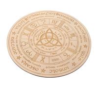 Artibetter Planche Divinatoire en Bois Ronde Couleur Kaki, Décor Boisé Résistant, Non Déformable, pour Cérémonies et Jeux de Radiesthésie en Famille