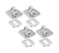 Artibetter Plaque d'ancrage Antivol en Alliage de Zinc pour Ordinateur Portable, Base de Sécurité Fixe Argentée, Lot de 4 Pièces, pour Bureau et Bibliothèque